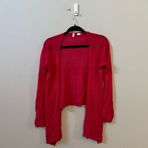 Moth Anthropologie Linen blend lightweight red cardigan sweater